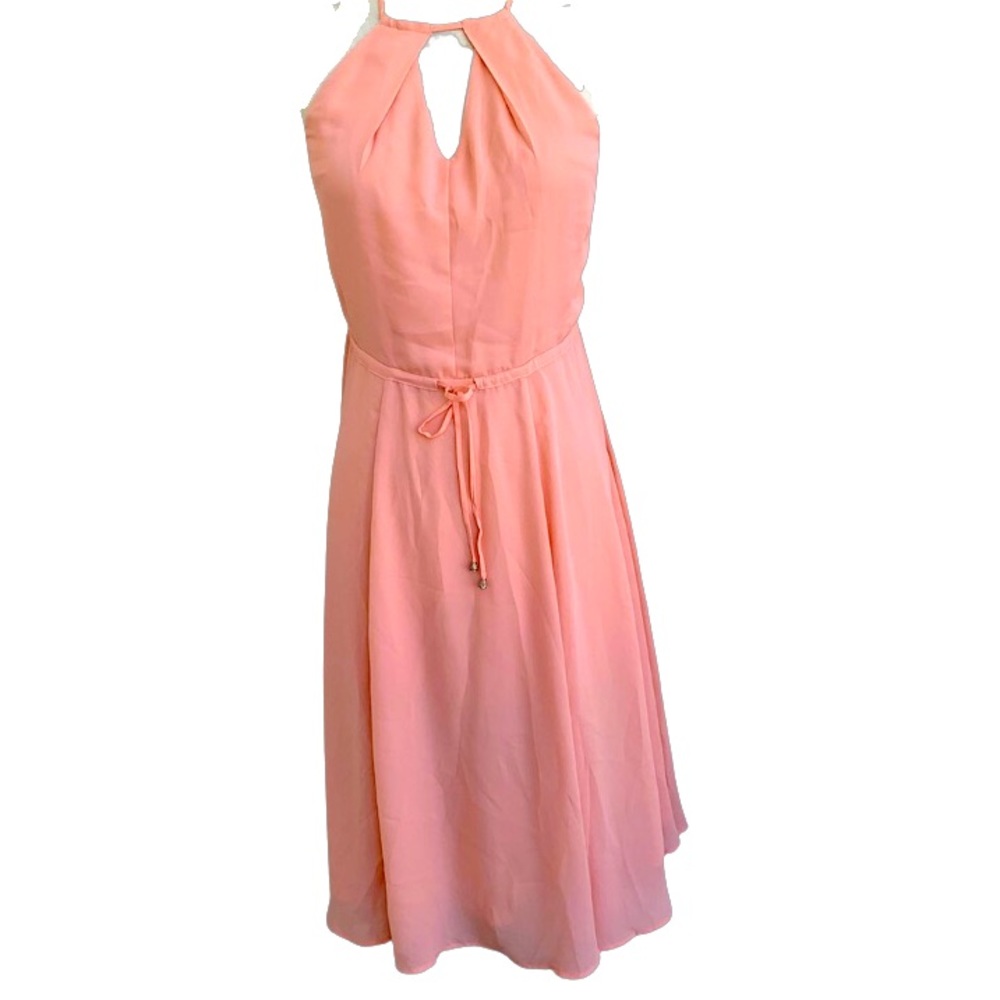 Greylin Coral Peach Midi Dress!